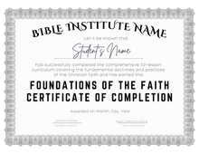 Load image into Gallery viewer, Instant Bible Institute Curriculum for Churches -- Foundations of the Faith